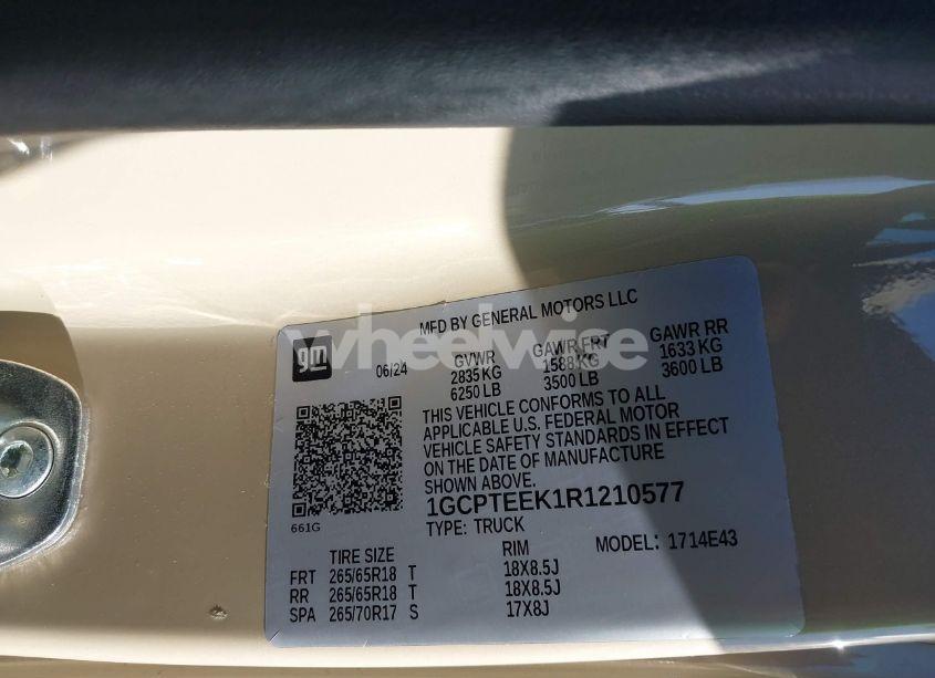 Photo 9 of 2024 Chevrolet Colorado 4WD TRAIL BOSS (VIN 1GCPTEEK1R1210577)