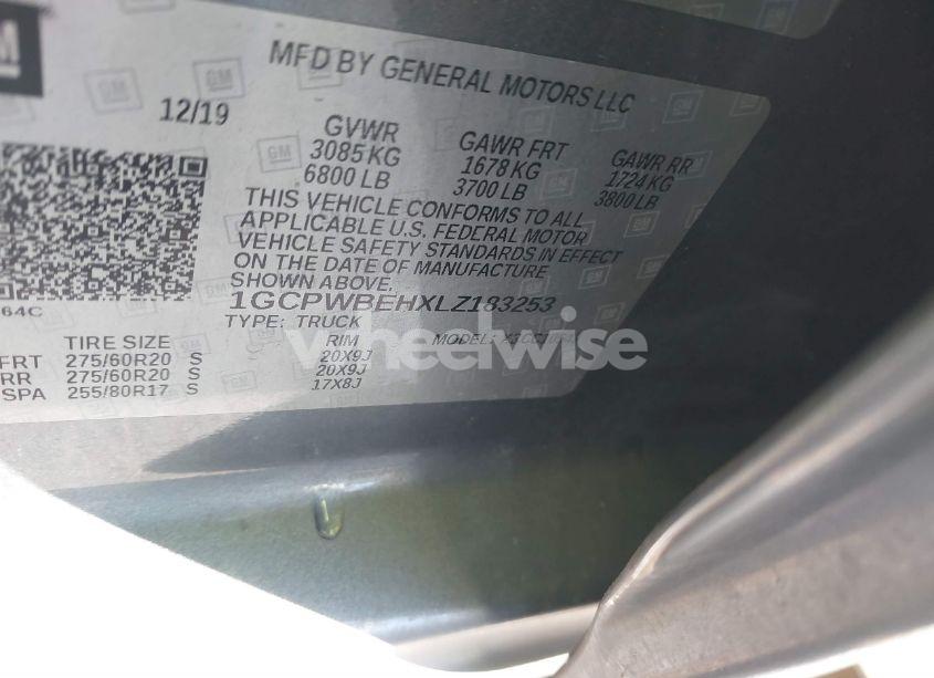 Photo 9 of 2020 Chevrolet Silverado 1500 2WD SHORT BED CUSTOM (VIN 1GCPWBEHXLZ183253)