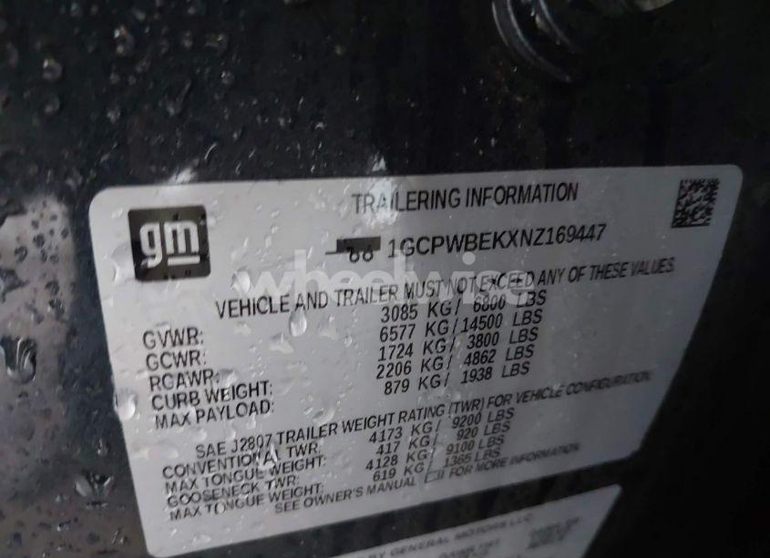 Photo 9 of 2022 Chevrolet Silverado 1500 LTD 2WD SHORT BED CUSTOM (VIN 1GCPWBEKXNZ169447)