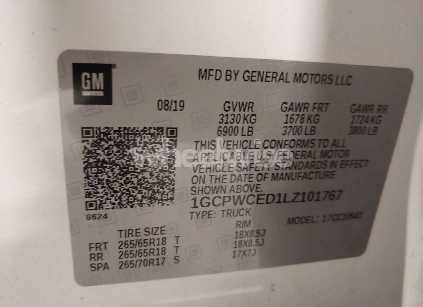 Photo 9 of 2020 Chevrolet Silverado 1500 2WD SHORT BED LT (VIN 1GCPWCED1LZ101767)