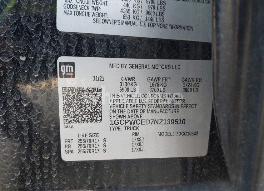 Photo 9 of 2022 Chevrolet Silverado 1500 LTD 2WD SHORT BED LT (VIN 1GCPWCED7NZ139510)