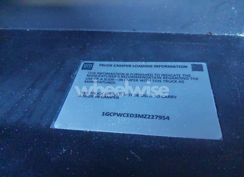 Photo 17 of 2021 Chevrolet Silverado 1500 2WD SHORT BED RST (VIN 1GCPWDED3MZ426783)