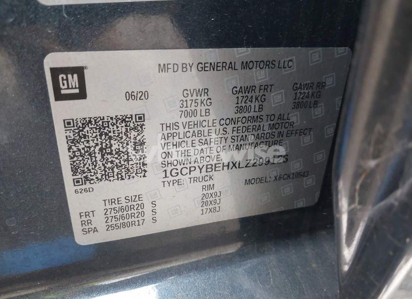 Photo 9 of 2020 Chevrolet Silverado 1500 4WD SHORT BED CUSTOM (VIN 1GCPYBEHXLZ299126)