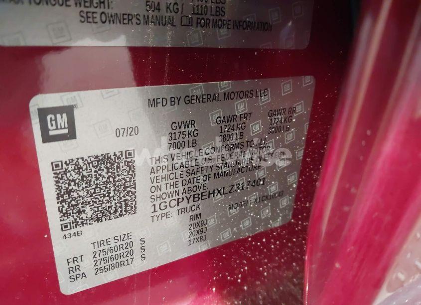 Photo 9 of 2020 Chevrolet Silverado 1500 4WD SHORT BED CUSTOM (VIN 1GCPYBEHXLZ317401)