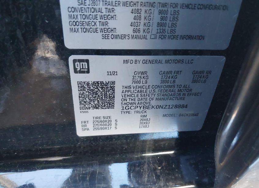Photo 9 of 2022 Chevrolet Silverado 1500 LTD (VIN 1GCPYBEK0NZ128884)