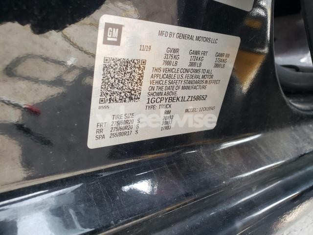 2020 CHEVROLET SILVERADO K1500 CUSTOM (VIN 1GCPYBEK1LZ158652) main photo