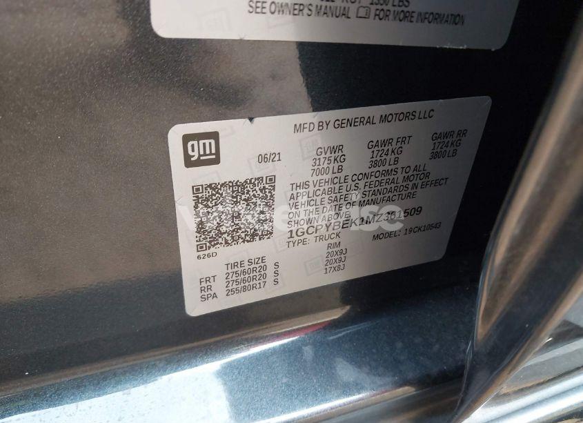 Photo 9 of 2021 Chevrolet Silverado 1500 4WD SHORT BED CUSTOM (VIN 1GCPYBEK1MZ361509)