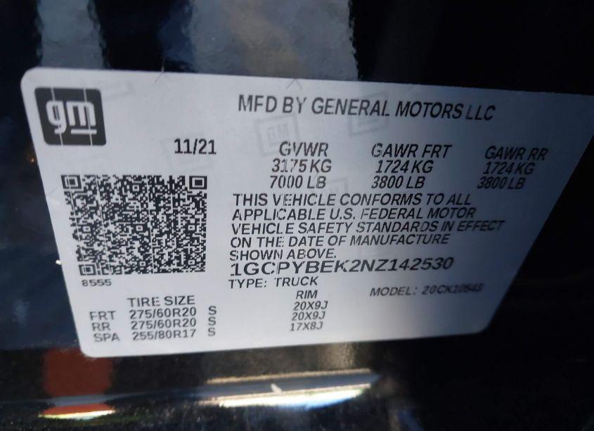 Photo 9 of 2022 Chevrolet Silverado 1500 LTD 4WD SHORT BED CUSTOM (VIN 1GCPYBEK2NZ142530)