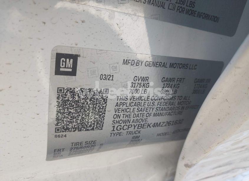 Photo 9 of 2021 Chevrolet Silverado 1500 4WD SHORT BED CUSTOM (VIN 1GCPYBEK4MZ261632)