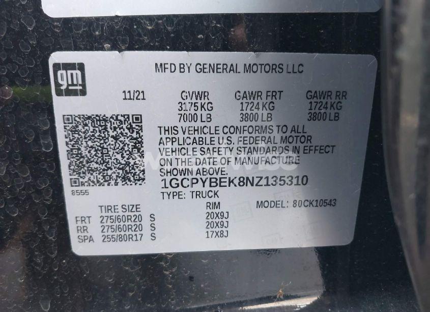 Photo 9 of 2022 Chevrolet Silverado 1500 LTD (VIN 1GCPYBEK8NZ135310)