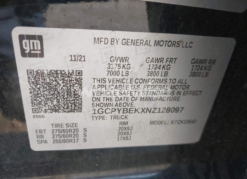 Photo 9 of 2022 Chevrolet Silverado 1500 LTD 4WD SHORT BED CUSTOM (VIN 1GCPYBEKXNZ128097)