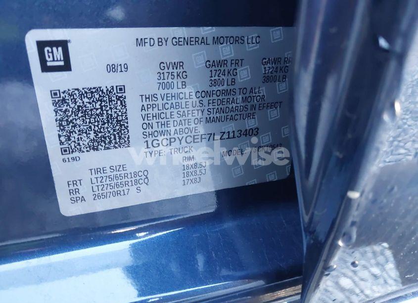 Photo 9 of 2020 Chevrolet Silverado 1500 4WD SHORT BED CUSTOM TRAIL BOSS (VIN 1GCPYCEF7LZ113403)