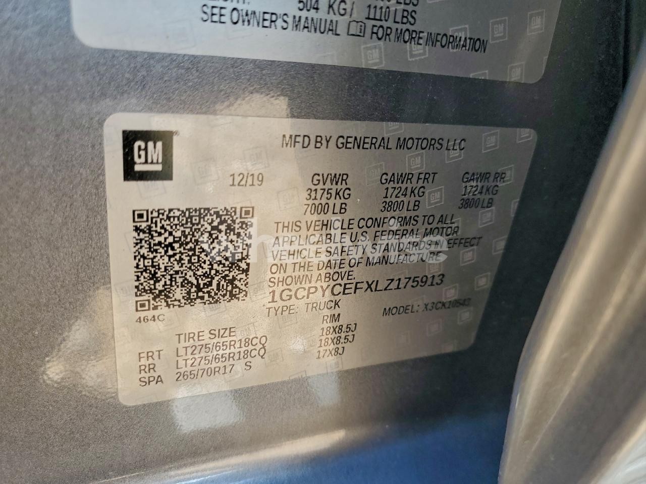 Photo 12 of 2020 CHEVROLET SILVERADO K1500 TRAIL BOSS CUSTOM (VIN 1GCPYCEFXLZ175913)