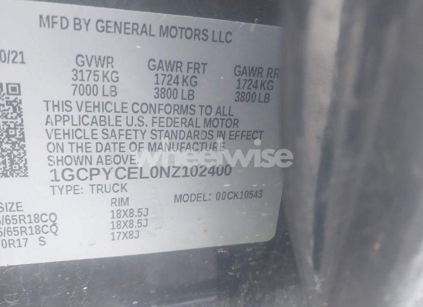 Photo 9 of 2022 Chevrolet Silverado 1500 LTD 4WD SHORT BED CUSTOM TRAIL BOSS (VIN 1GCPYCEL0NZ102400)
