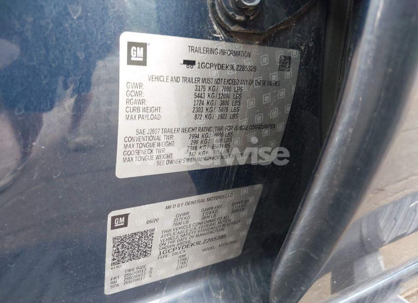 Photo 9 of 2020 Chevrolet Silverado 1500 4WD SHORT BED LT (VIN 1GCPYDEK9LZ285385)