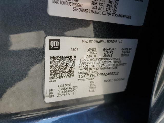 Photo 5 of 2021 CHEVROLET SILVERADO K1500 LT TRAIL BOSS (VIN 1GCPYFED9MZ408312)