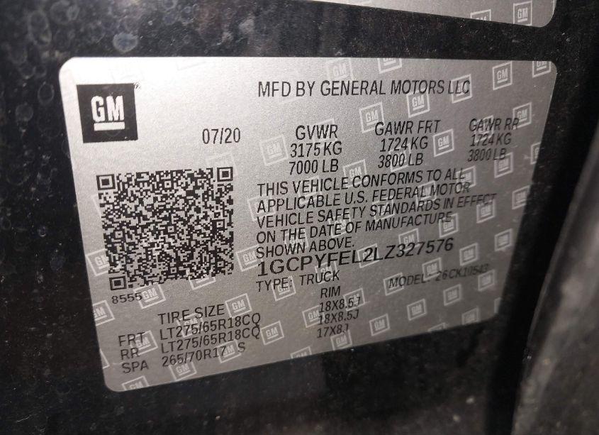 Photo 9 of 2020 Chevrolet Silverado 1500 4WD SHORT BED LT TRAIL BOSS (VIN 1GCPYFEL2LZ327576)