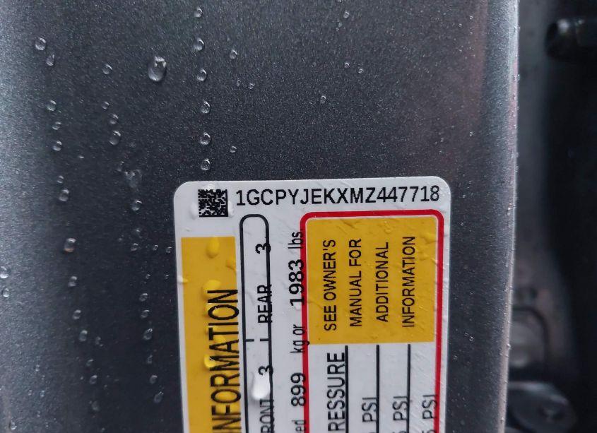 Photo 9 of 2021 Chevrolet Silverado 1500 4WD SHORT BED LT WITH 2FL (VIN 1GCPYJEKXMZ447718)