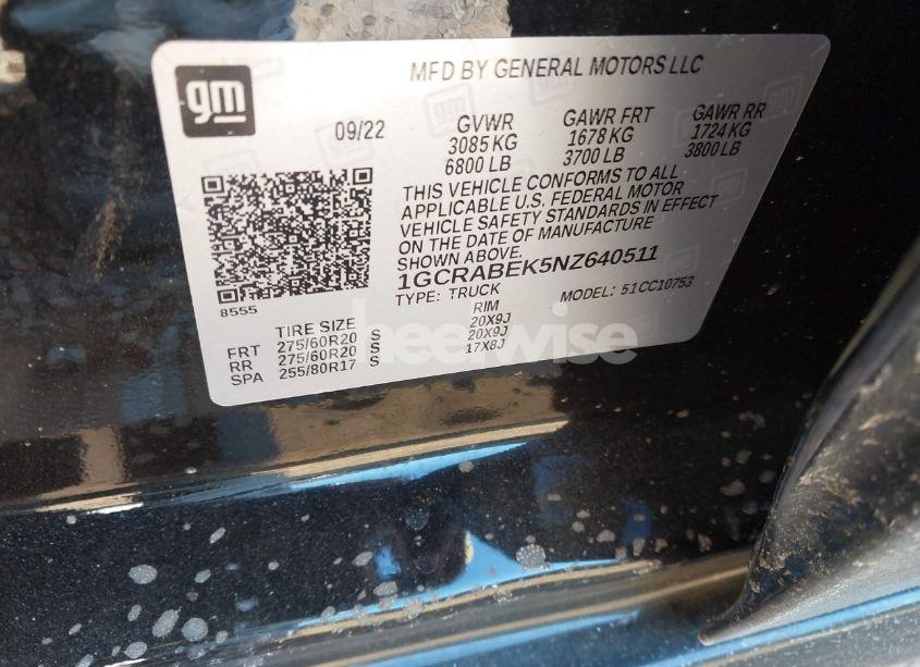 Photo 9 of 2022 Chevrolet Silverado 1500 2WD DOUBLE CAB STANDARD BED CUSTOM (VIN 1GCRABEK5NZ640511)