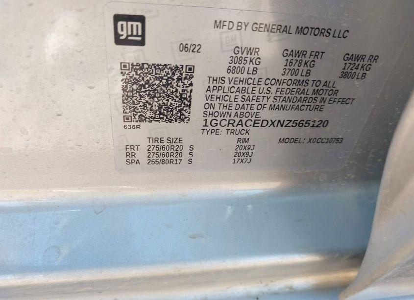 Photo 9 of 2022 Chevrolet Silverado 1500 2WD STANDARD BED LT (VIN 1GCRACEDXNZ565120)