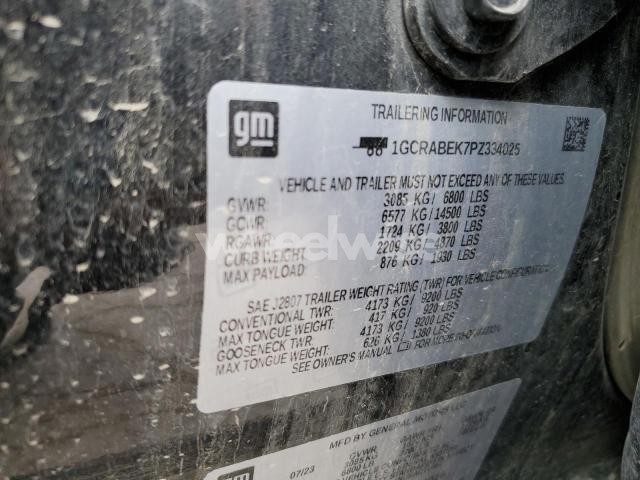 Photo 7 of 2023 CHEVROLET SILVERADO C1500 CUSTOM (VIN 1GCRACEK7PZ249630)