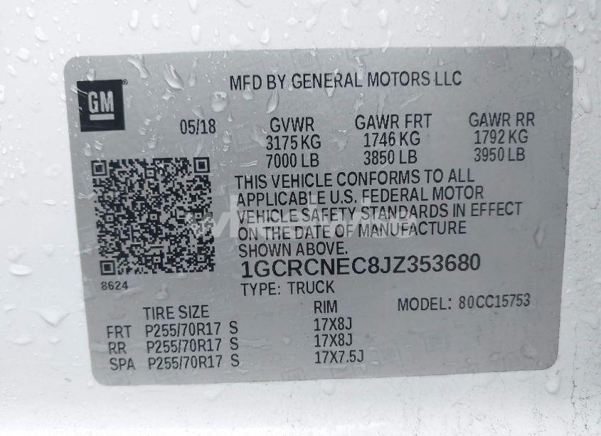 Photo 9 of 2018 Chevrolet Silverado 1500 LS (VIN 1GCRCNEC8JZ353680)