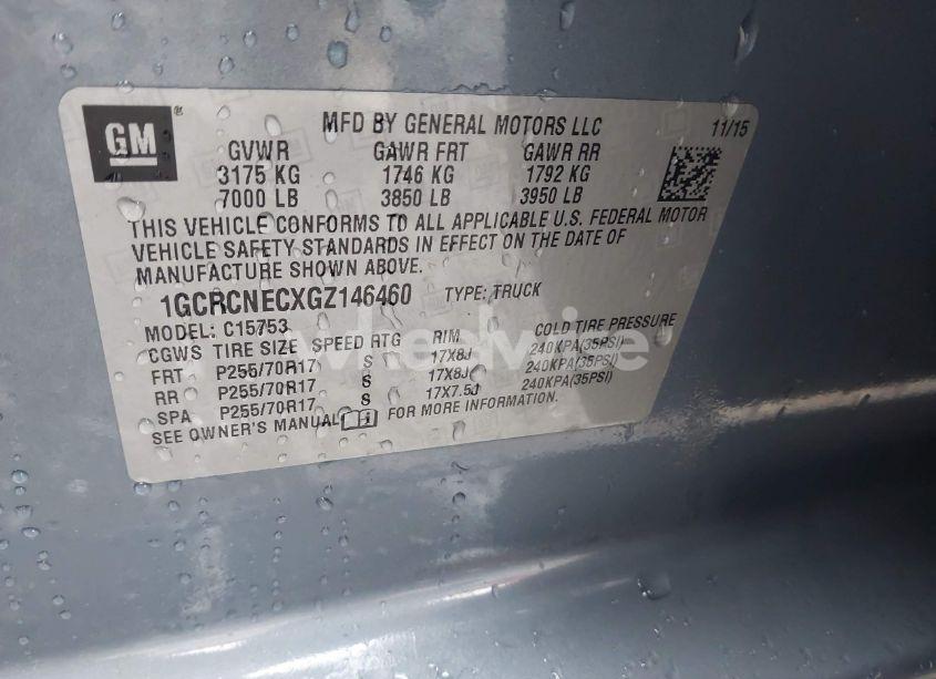 Photo 9 of 2016 Chevrolet Silverado 1500 LS (VIN 1GCRCNECXGZ146460)