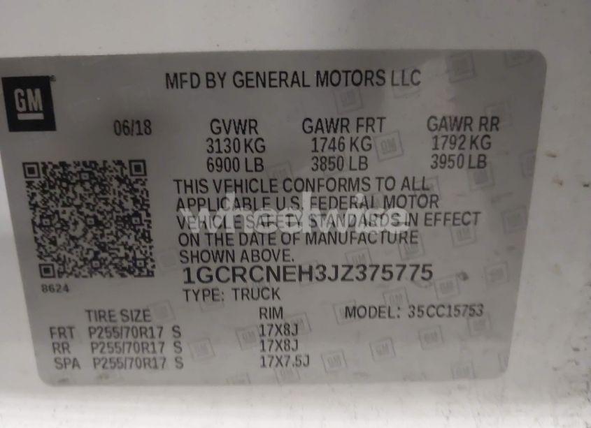 Photo 9 of 2018 Chevrolet Silverado 1500 WT (VIN 1GCRCNEH3JZ375775)