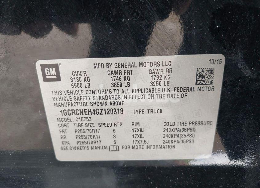 Photo 9 of 2016 Chevrolet Silverado 1500 LS (VIN 1GCRCNEH4GZ120318)