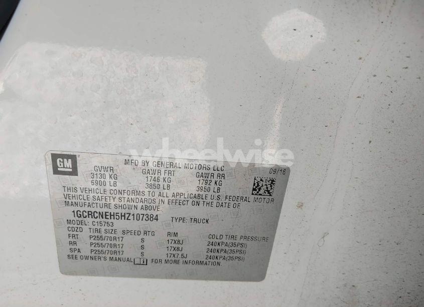 Photo 9 of 2017 Chevrolet Silverado 1500 LS (VIN 1GCRCNEH5HZ107384)