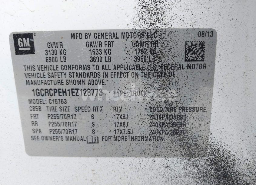 Photo 9 of 2014 Chevrolet Silverado 1500 WORK TRUCK 1WT (VIN 1GCRCPEH1EZ128773)