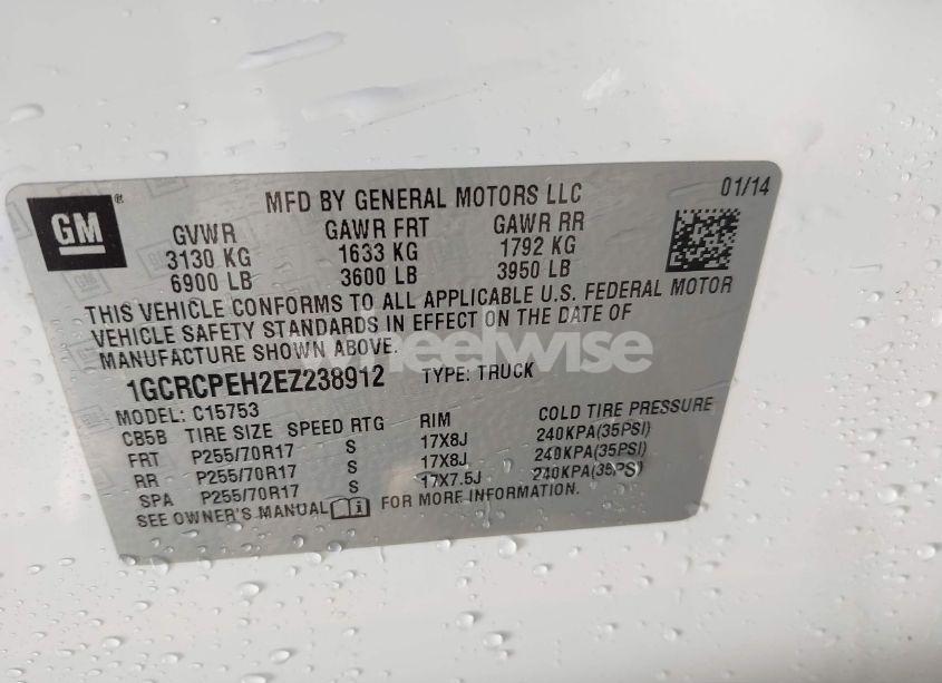 Photo 9 of 2014 Chevrolet Silverado 1500 WORK TRUCK 1WT (VIN 1GCRCPEH2EZ238912)