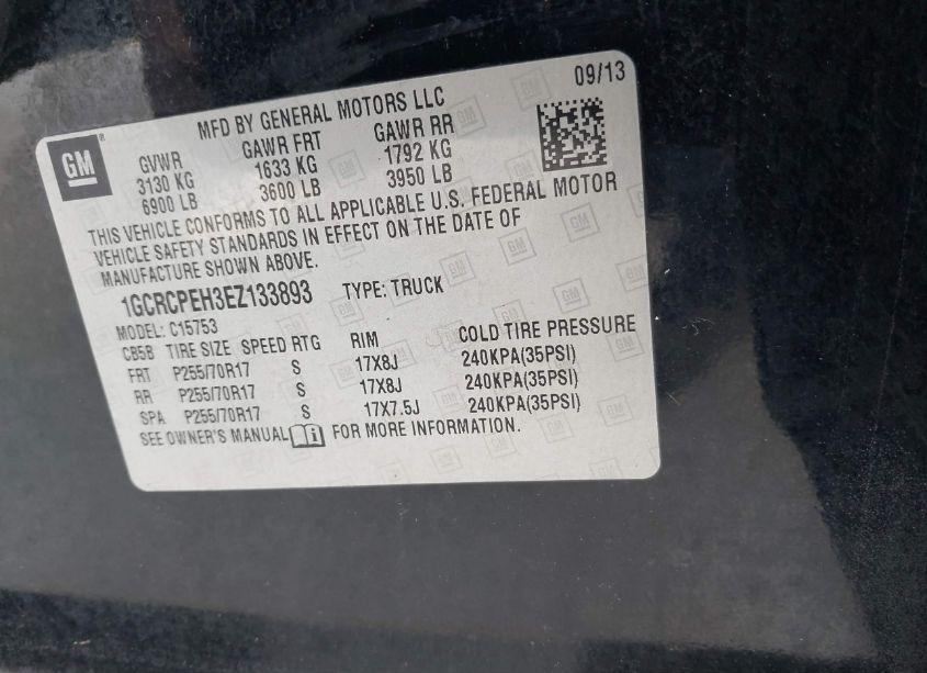 Photo 9 of 2014 Chevrolet Silverado 1500 WORK TRUCK 1WT (VIN 1GCRCPEH3EZ133893)