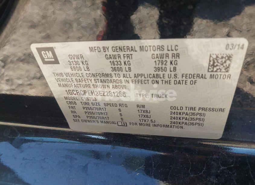 Photo 9 of 2014 Chevrolet Silverado 1500 WORK TRUCK 2WT (VIN 1GCRCPEH3EZ281266)