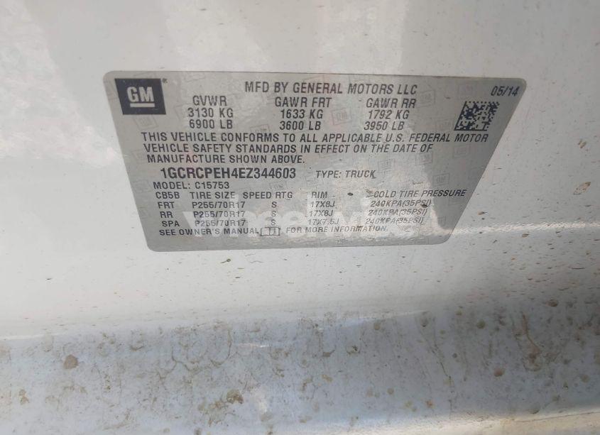 Photo 9 of 2014 Chevrolet Silverado 1500 WORK TRUCK 2WT (VIN 1GCRCPEH4EZ344603)