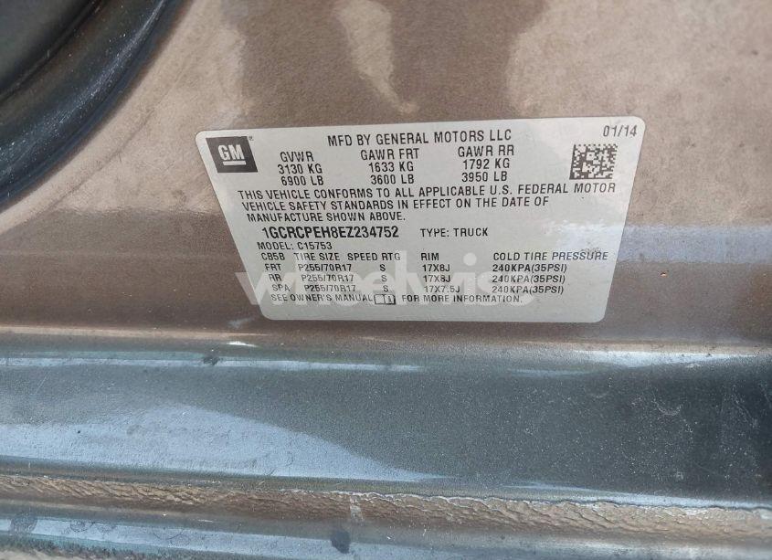 Photo 9 of 2014 Chevrolet Silverado 1500 WORK TRUCK 2WT (VIN 1GCRCPEH8EZ234752)