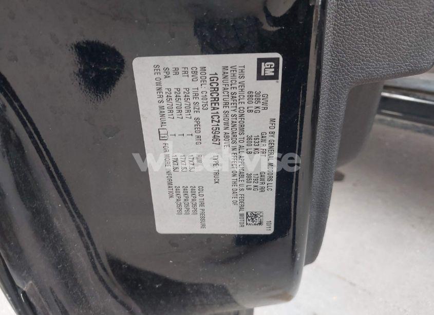 Photo 9 of 2012 Chevrolet Silverado 1500 LS (VIN 1GCRCREA1CZ159467)