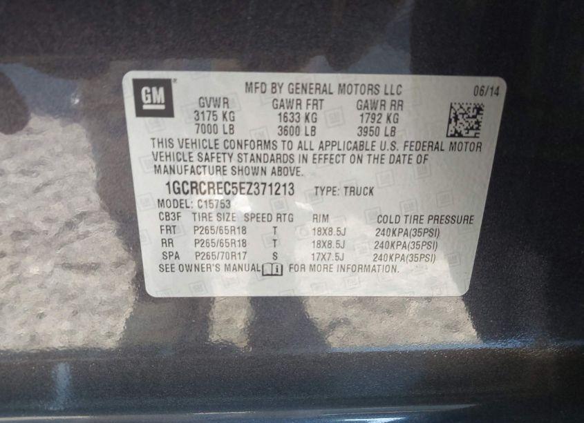 Photo 9 of 2014 Chevrolet Silverado 1500 1LT (VIN 1GCRCREC5EZ371213)