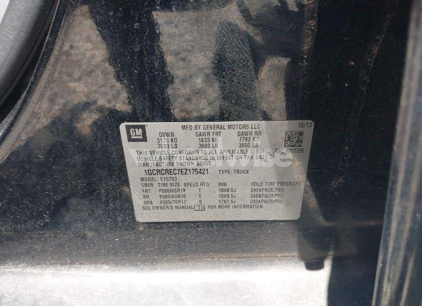 Photo 9 of 2014 Chevrolet Silverado 1500 1LT (VIN 1GCRCREC7EZ175421)