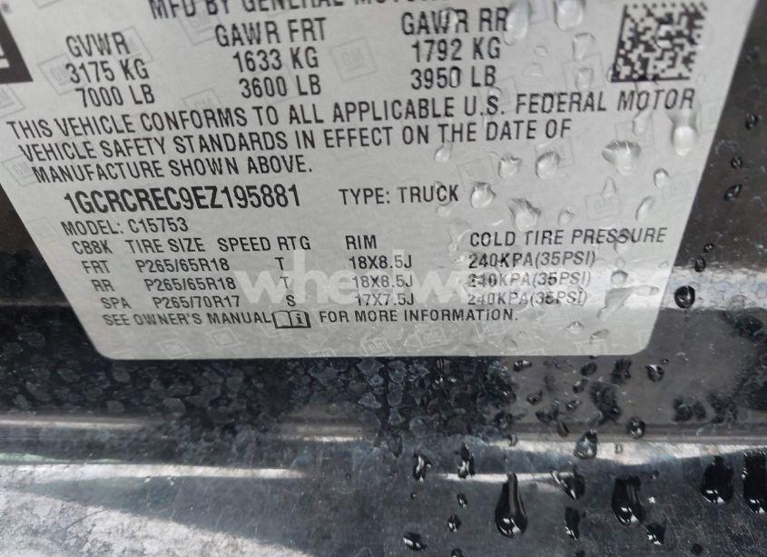 Photo 9 of 2014 Chevrolet Silverado 1500 1LT (VIN 1GCRCREC9EZ195881)