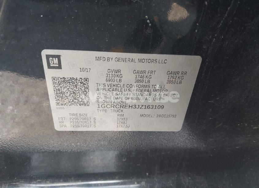 Photo 9 of 2018 Chevrolet Silverado 1500 1LT (VIN 1GCRCREH3JZ163109)