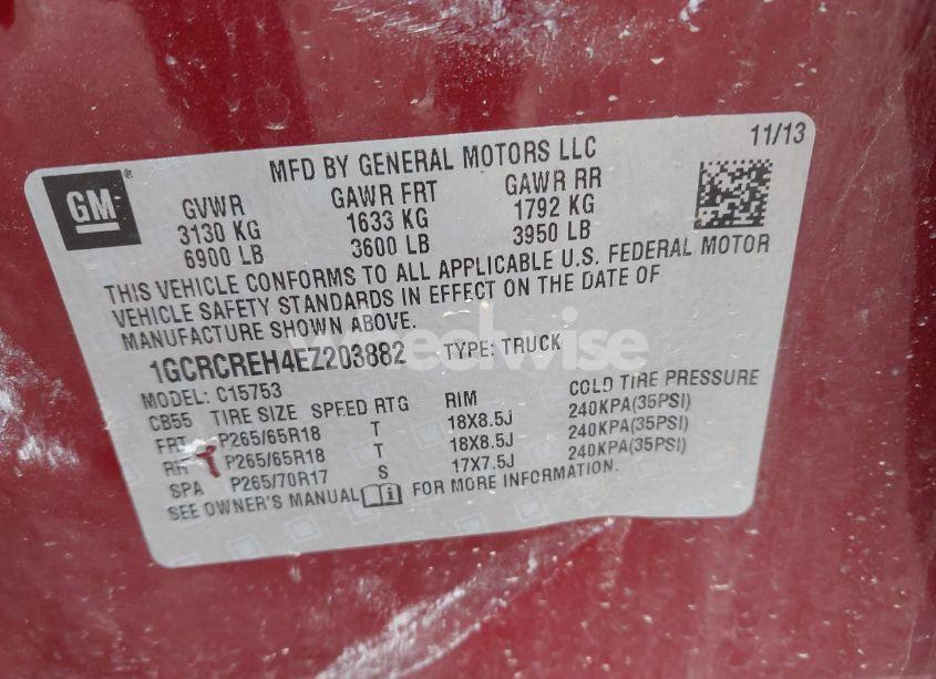 Photo 9 of 2014 Chevrolet Silverado 1500 1LT (VIN 1GCRCREH4EZ203882)