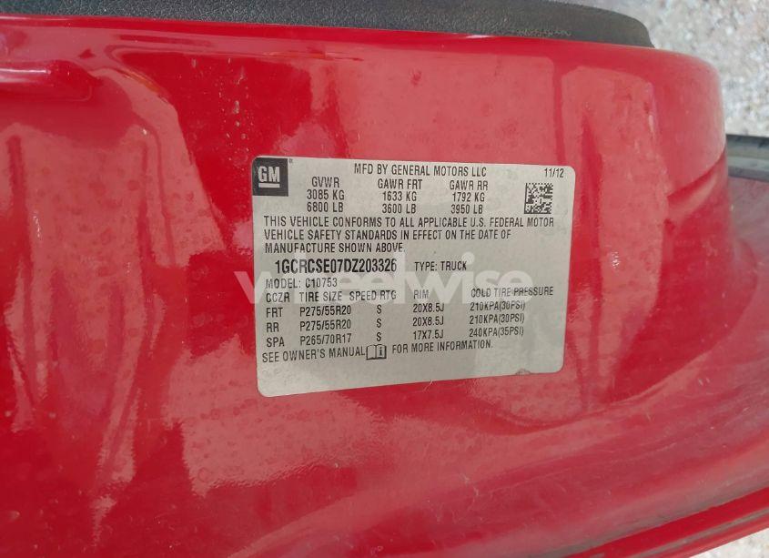 Photo 9 of 2013 Chevrolet Silverado 1500 LT (VIN 1GCRCSE07DZ203326)