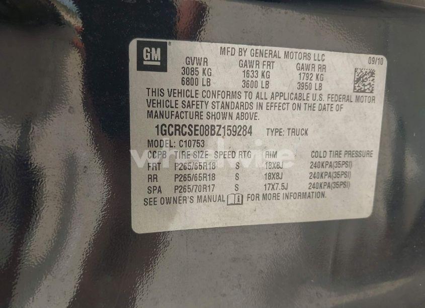 Photo 9 of 2011 Chevrolet Silverado 1500 LT (VIN 1GCRCSE08BZ159284)