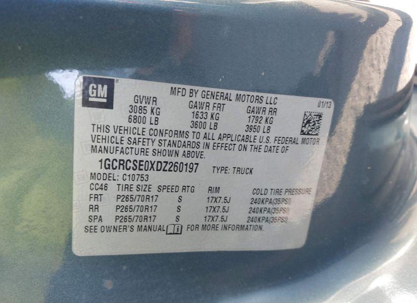 Photo 9 of 2013 Chevrolet Silverado 1500 LT (VIN 1GCRCSE0XDZ260197)