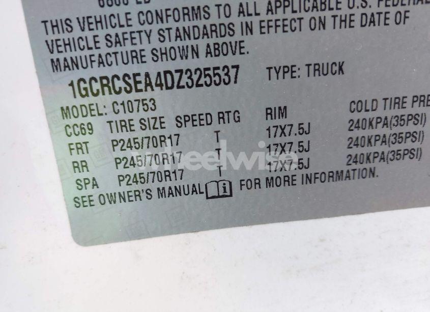 Photo 9 of 2013 Chevrolet Silverado 1500 LT (VIN 1GCRCSEA4DZ325537)