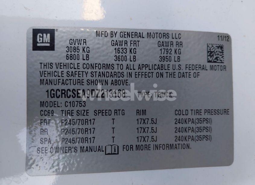 Photo 9 of 2013 Chevrolet Silverado 1500 LT (VIN 1GCRCSEA9DZ213168)