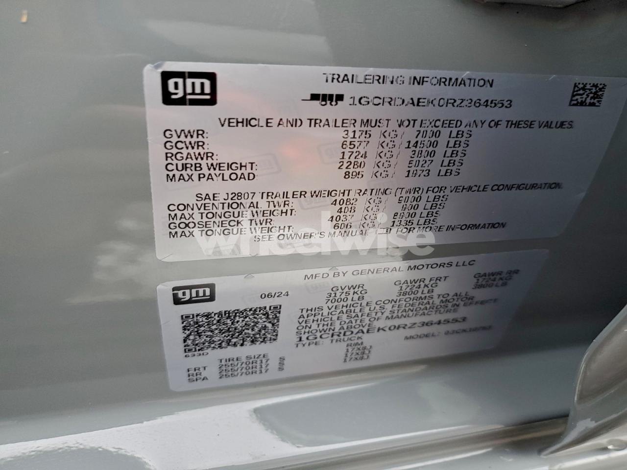 Photo 12 of 2024 CHEVROLET SILVERADO K1500 (VIN 1GCRDAEK0RZ364553)