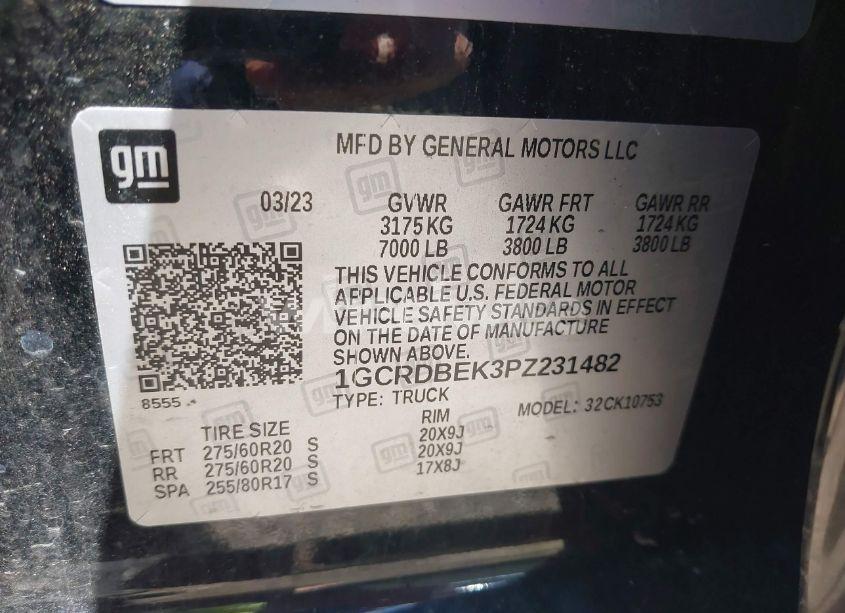 Photo 9 of 2023 Chevrolet Silverado 1500 4WD DOUBLE CAB STANDARD BED CUSTOM (VIN 1GCRDBEK3PZ231482)