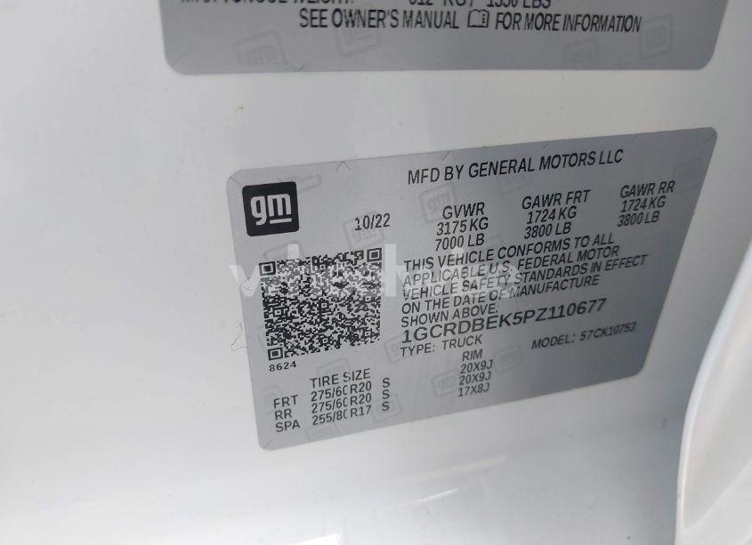 Photo 9 of 2023 Chevrolet Silverado 1500 4WD DOUBLE CAB STANDARD BED CUSTOM (VIN 1GCRDBEK5PZ110677)